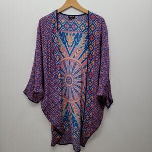 TOLANI SILK OPEN CARDIGAN, SIZE OS